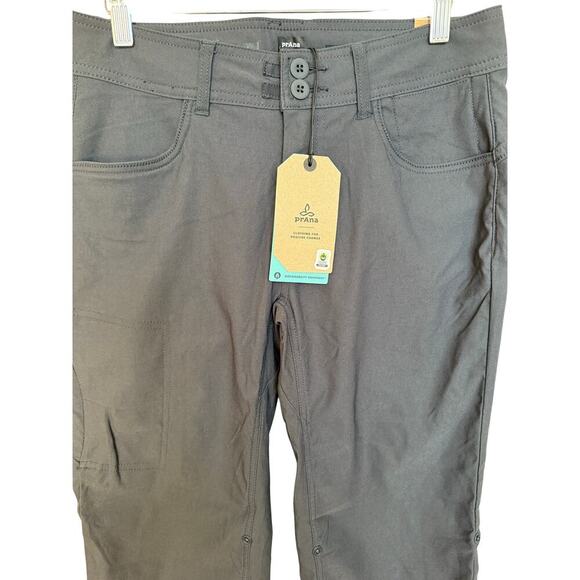 prAna Halle Capri II Women’s Sz 6 Coal Gray Performance Hiking NWT Roll Up Crop - Picture 9 of 11